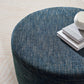 Callum Large 29’ Round Woven Heathered Fabric Upholstered Ottoman - No Shipping Charges MDY-EEI-6647-HEA