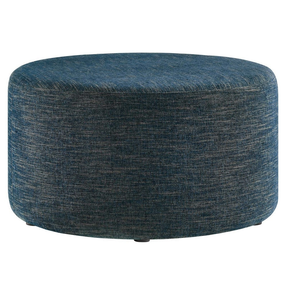 Callum Large 29’ Round Woven Heathered Fabric Upholstered Ottoman - No Shipping Charges MDY-EEI-6647-HEA