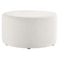 Callum Large 29’ Round Woven Heathered Fabric Upholstered Ottoman - No Shipping Charges MDY-EEI-6647-HEA