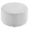 Callum Large 29’ Round Woven Heathered Fabric Upholstered Ottoman - No Shipping Charges MDY-EEI-6647-HLG