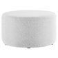 Callum Large 29’ Round Woven Heathered Fabric Upholstered Ottoman - No Shipping Charges MDY-EEI-6647-HEA