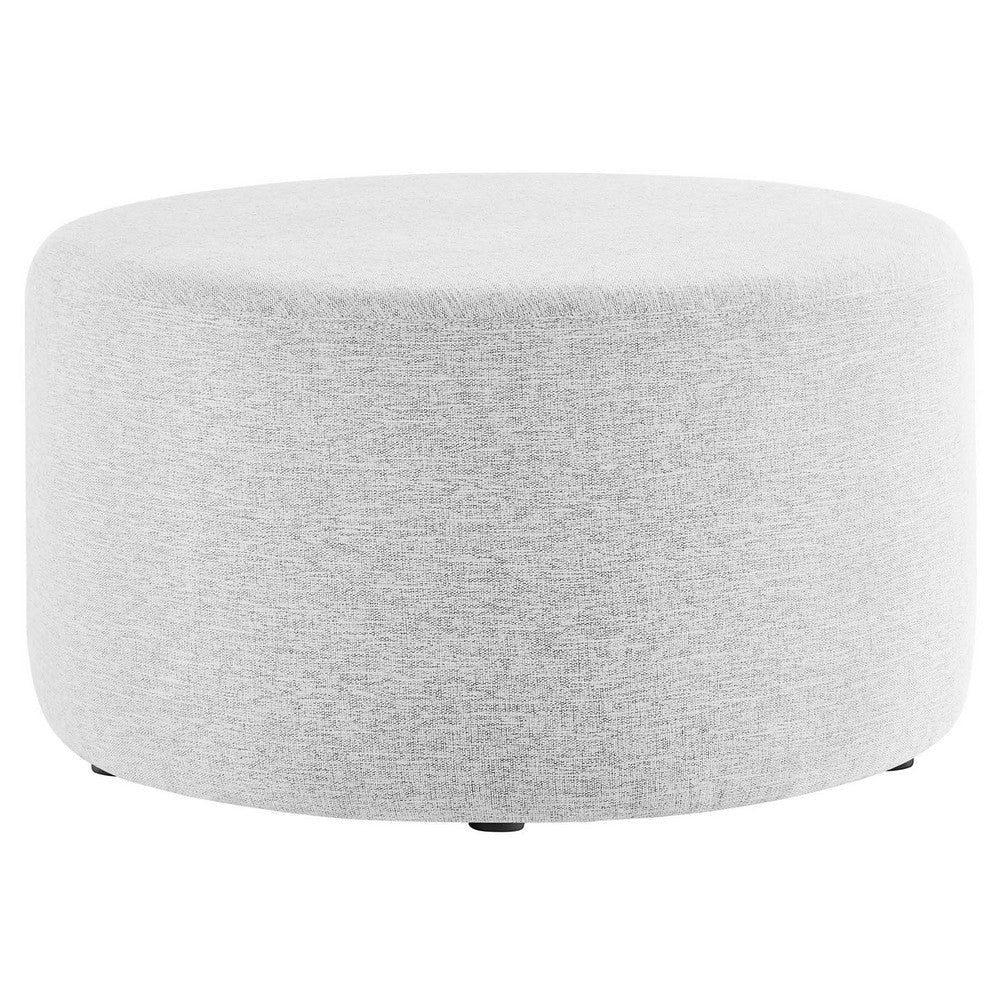 Callum Large 29’ Round Woven Heathered Fabric Upholstered Ottoman - No Shipping Charges MDY-EEI-6647-HEA