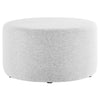 Callum Large 29’ Round Woven Heathered Fabric Upholstered Ottoman - No Shipping Charges MDY-EEI-6647-HEA