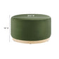 Tilden Large 29’ Round Performance Velvet Upholstered Ottoman - No Shipping Charges MDY-EEI-6648-ALA-NAT