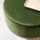 Tilden Large 29’ Round Performance Velvet Upholstered Ottoman - No Shipping Charges MDY-EEI-6648-ALA-NAT