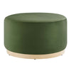 Tilden Large 29’ Round Performance Velvet Upholstered Ottoman - No Shipping Charges MDY-EEI-6648-MOG-NAT