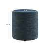 Callum 16’ Round Woven Heathered Fabric Upholstered Ottoman - No Shipping Charges MDY-EEI-6651-HEA