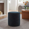 Modway Callum 16 Inch Round Ottoman in Heathered Weave Azure - Woven Heathered Fabric - Upholstered Ottoman for Living Room - Ottoman Side Table, Vanity Seat, Accent Table or Footrest Ottoman