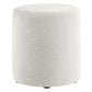 Modway Callum 16 Inch Round Ottoman in Ivory Fabric - Woven Heathered Fabric - Upholstered Ottoman for Living Room - Ottoman Side Table, Vanity Seat, Accent Table or Footrest Ottoman