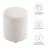 Callum 16’ Round Woven Heathered Fabric Upholstered Ottoman - No Shipping Charges MDY-EEI-6651-HEA