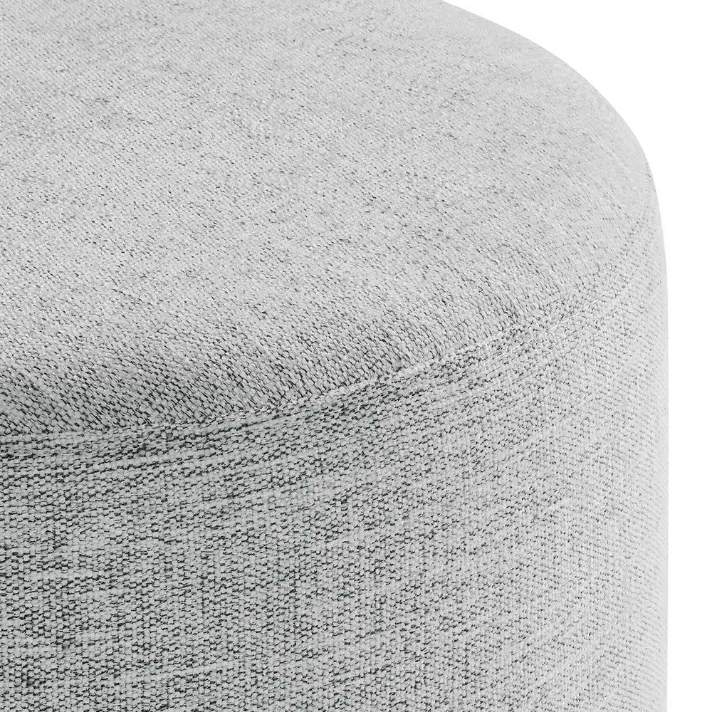 Callum 16’ Round Woven Heathered Fabric Upholstered Ottoman - No Shipping Charges MDY-EEI-6651-HEA