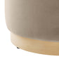 Tilden 16’’ Round Performance Velvet Upholstered Ottoman MDY-EEI-6652-TAU-NAT