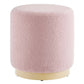 Tilden 16’ Round Sherpa Upholstered Ottoman - No Shipping Charges MDY-EEI-6653-BLO-NAT