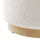 Tilden 16’ Round Sherpa Upholstered Ottoman - No Shipping Charges MDY-EEI-6653-BLO-NAT