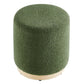 Tilden 16’ Round Sherpa Upholstered Ottoman - No Shipping Charges MDY-EEI-6653-MOG-NAT