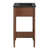 Modway Zaire 24” Mid-Century Bathroom Vanity Washstand in Walnut Black with Ceramic Sink Basin 24 Inches MDY-EEI-6661-WAL-BLK