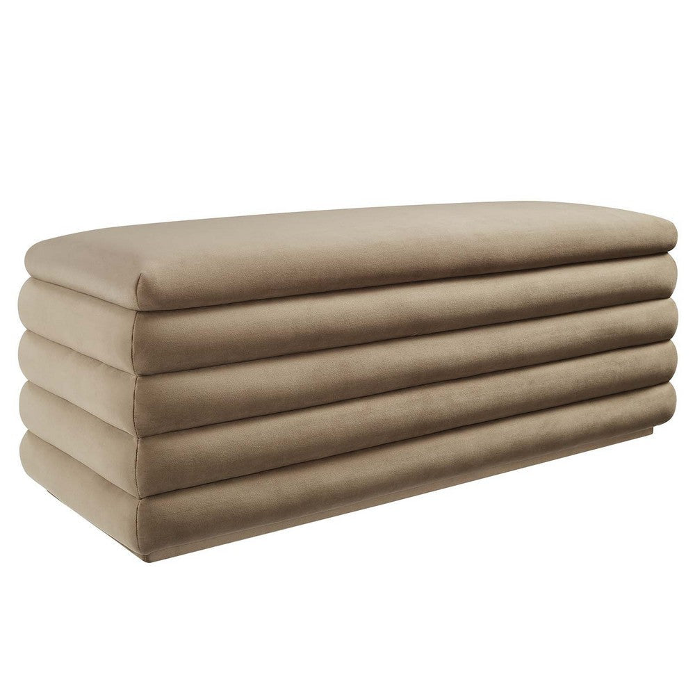 Modway Mezzo Benches, Taupe