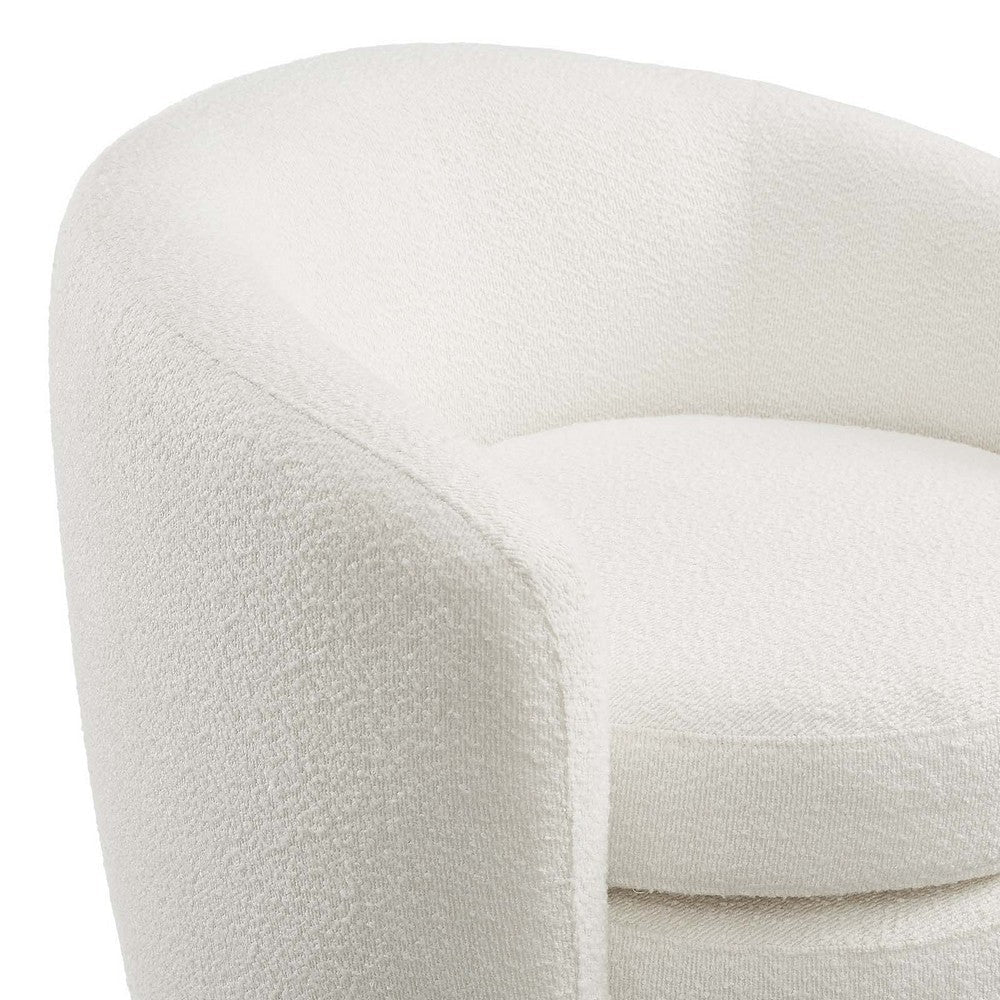 Affinity Upholstered Boucle Fabric Curved Back Armchair - No Shipping Charges MDY-EEI-6666-CLO