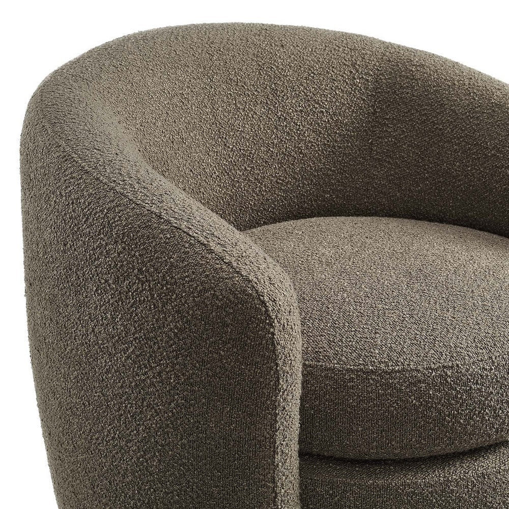 Affinity Upholstered Boucle Fabric Curved Back Armchair - No Shipping Charges MDY-EEI-6666-CLO