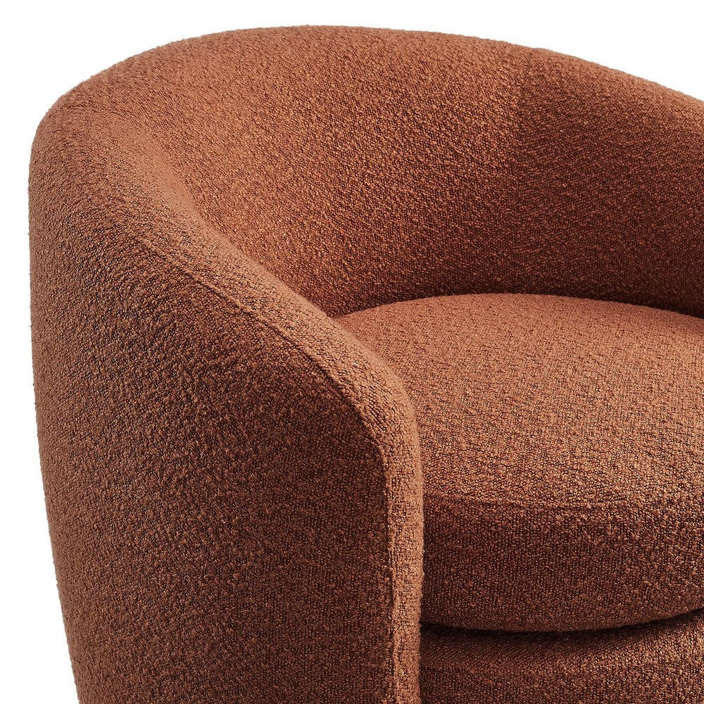 Affinity Upholstered Boucle Fabric Curved Back Armchair - No Shipping Charges MDY-EEI-6666-CLO