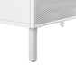 Modway Calla 36 Inch Single Combo White Compact Small Space Cabinet with Storage and Perforated Metal Doors Modern Freestanding Bathroom