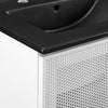 Modway EEI-6679-BLK-WHI Calla 24’’ Perforated Metal Bathroom Vanity Black White MDY-EEI-6679-BLK-WHI