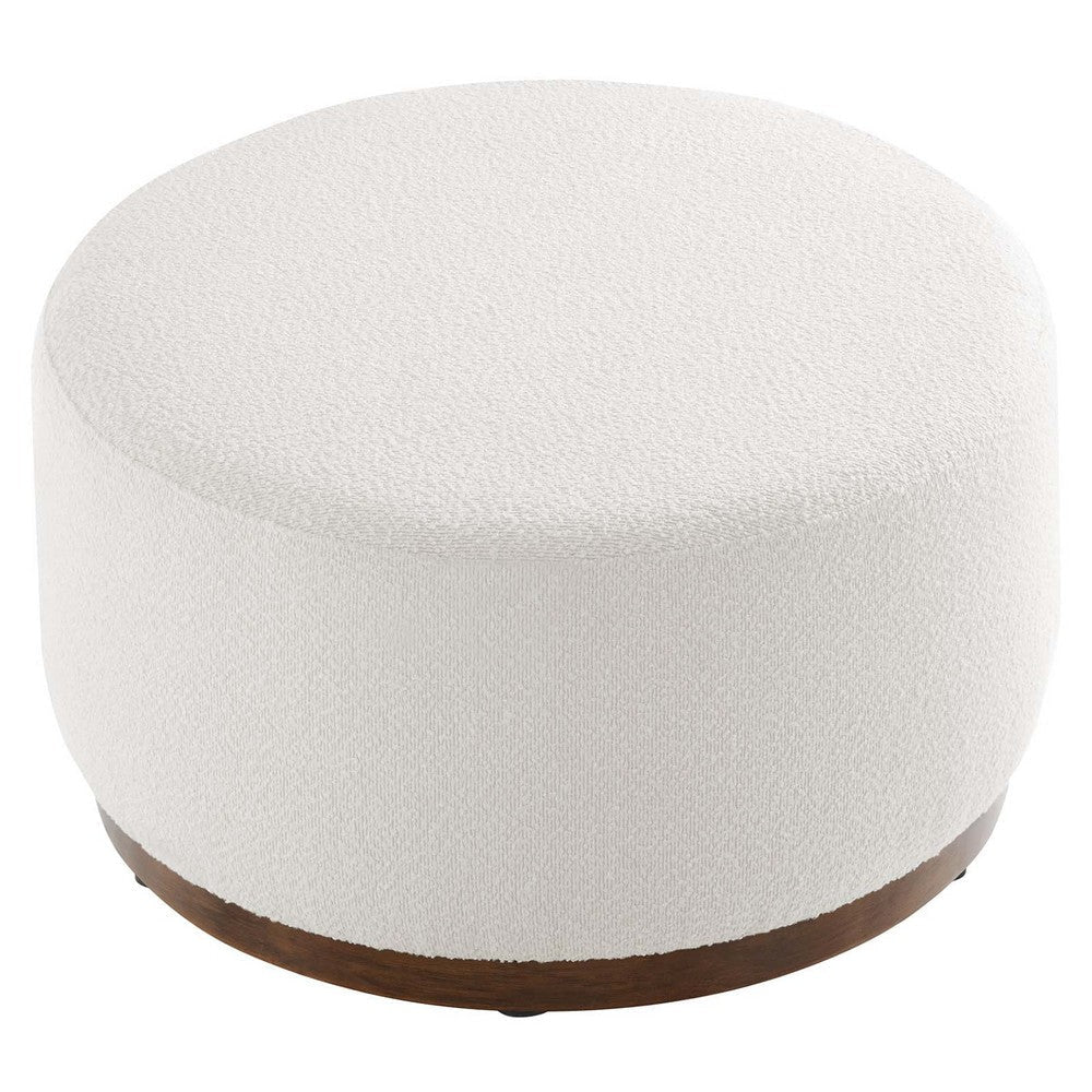 Tilden Large 29’ Round Boucle Upholstered Ottoman - No Shipping Charges MDY-EEI-6681-CLO-WAL