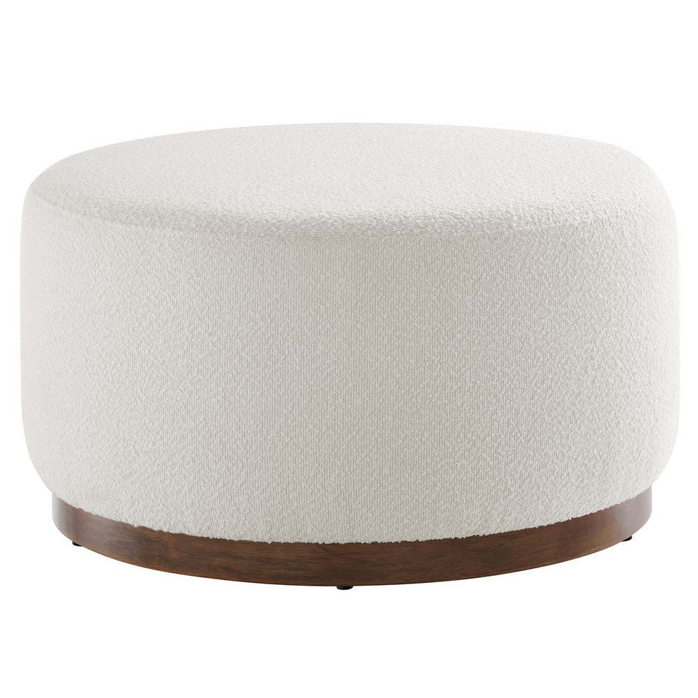 Tilden Large 29’ Round Boucle Upholstered Ottoman - No Shipping Charges MDY-EEI-6681-CLO-WAL