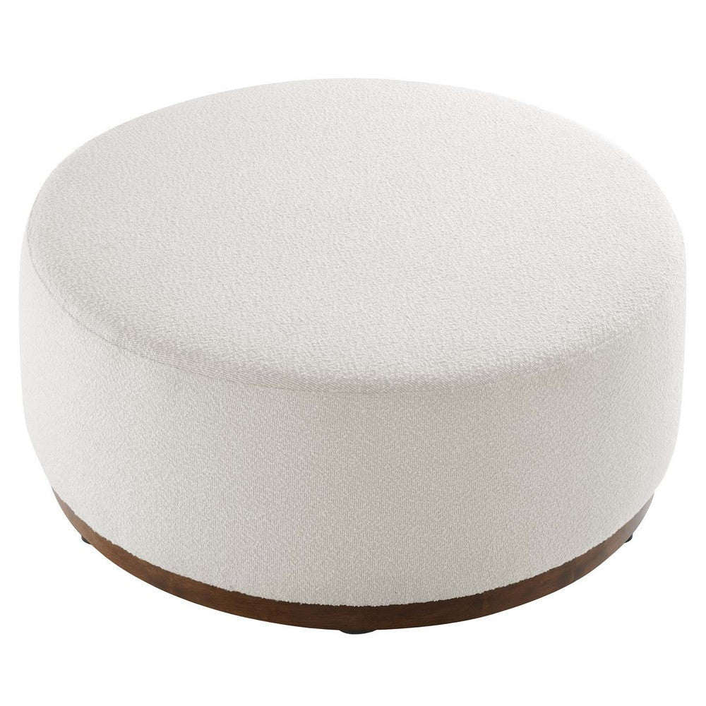 Tilden Large 38’ Round Boucle Upholstered Upholstered Ottoman - No Shipping Charges MDY-EEI-6682-CLO-WAL