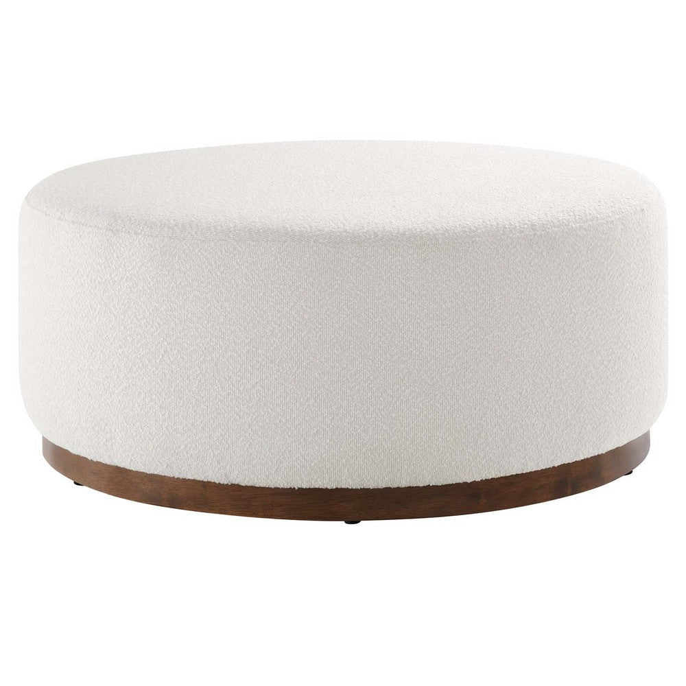 Tilden Large 38’ Round Boucle Upholstered Upholstered Ottoman - No Shipping Charges MDY-EEI-6682-CLO-WAL