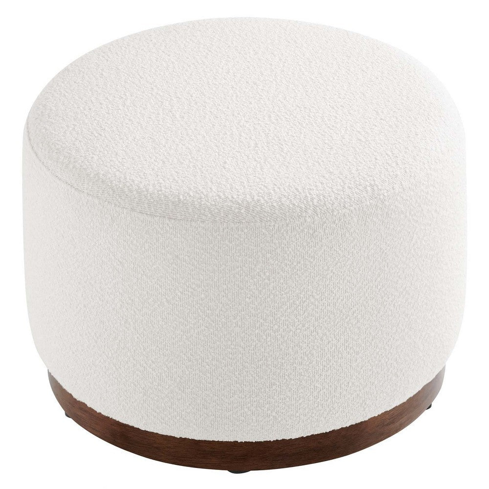 Tilden Large 23’ Round Boucle Upholstered Upholstered Ottoman - No Shipping Charges MDY-EEI-6683-CLO-WAL