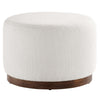 Tilden Large 23’ Round Boucle Upholstered Upholstered Ottoman - No Shipping Charges MDY-EEI-6683-CLO-WAL