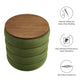 Mezzo Round Performance Velvet Storage Ottoman - No Shipping Charges MDY-EEI-6684-MOG