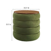 Mezzo Round Performance Velvet Storage Ottoman - No Shipping Charges MDY-EEI-6684-MOG