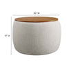 Perla Woven Heathered Fabric Upholstered Storage Ottoman - No Shipping Charges MDY-EEI-6688-HEI