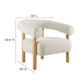 Modway Sable Accent Lounge Armchair with Heathered Fabric in Ivory Natural-Chair for Living Room MDY-EEI-6689-IVO-NAT