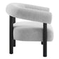 Modway Sable Accent Lounge Armchair with Heathered Fabric in Light Gray Black-Chair for Living Room MDY-EEI-6689-LGR-BLK