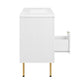 Modway Chaucer 48 Bathroom Vanity White with Ceramic Sink Basin 48 Inches Single MDY-EEI-6699-WHI-WHI