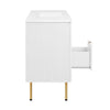 Modway Chaucer 48 Bathroom Vanity White with Ceramic Sink Basin 48 Inches Single MDY-EEI-6699-WHI-WHI