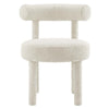 Modway Toulouse Boucle Fabric Upholstered Accent Dining Chair in Ivory-Set of 2 MDY-EEI-6705-IVO