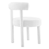 Modway Toulouse Performance Velvet Upholstered Accent Dining Chair in White with Stain-Resistant Upholstery-Set of 2 MDY-EEI-6706-WHI