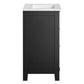 Modway EEI-6723-BLK-WHI Dixie 24” Solid Wood Bathroom Vanity Black White MDY-EEI-6723-BLK-WHI