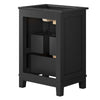 Modway EEI-6724-BLK-BLK Dixie 24” Solid Wood Bathroom Vanity Cabinet Black Black MDY-EEI-6724-BLK-BLK