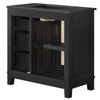 Modway EEI-6726-BLK-BLK Dixie 36” Solid Wood Bathroom Vanity Cabinet Black Black MDY-EEI-6726-BLK-BLK