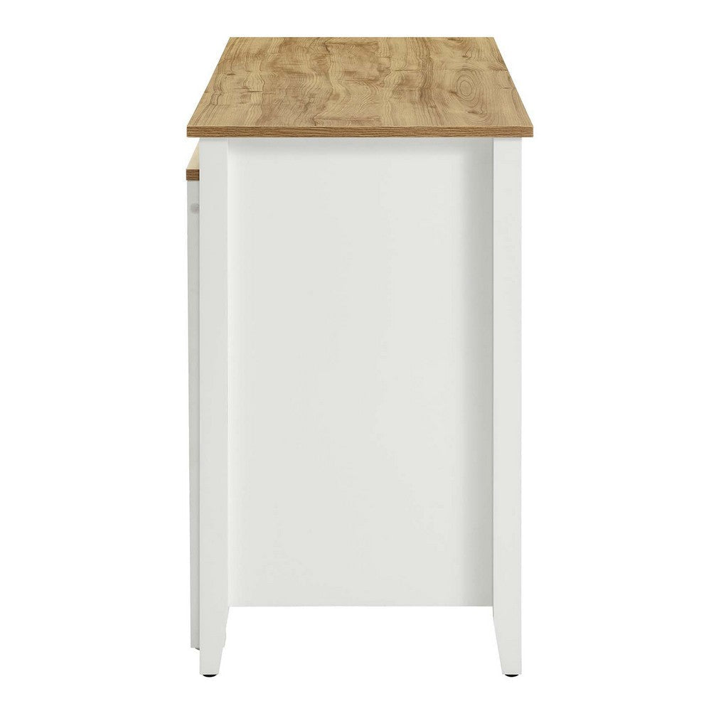 Farmstead Kitchen Island - No Shipping Charges MDY-EEI-6728-OAK-WHI