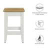 Modway Sunbrook 22" Kitchen Counter Stool in Oak White - Farmhouse Barstool for Kitchen Island or Breakfast Bar