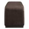 Modway Koda 60’’ Performance Velvet Waterfall Long Bench in Black Chocolate Brown 60Inches MDY-EEI-6734-BLK-CHB