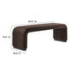 Modway Koda 60’’ Performance Velvet Waterfall Long Bench in Black Chocolate Brown 60Inches MDY-EEI-6734-BLK-CHB