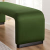 Modway Koda 60’’ Performance Velvet Waterfall Long Bench in Black Moss Green 60Inches MDY-EEI-6734-BLK-MOS