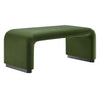 Modway EEI-6735-BLK-MOS Koda Performance Velvet Waterfall Ottoman, Black Moss Green